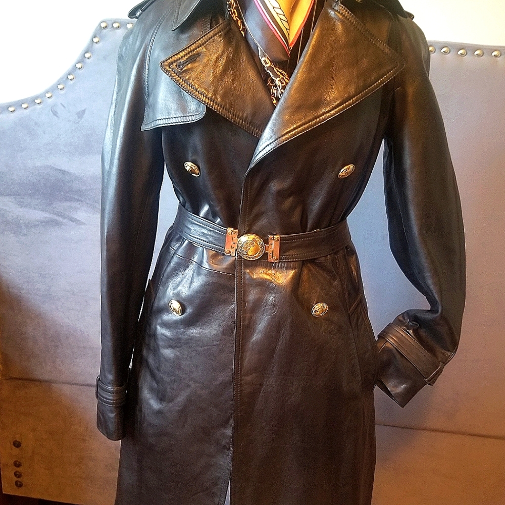 Valentino Collection Leather Trench